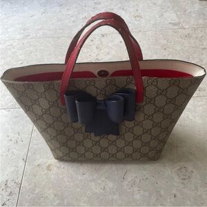 Gucci Beige and Red Women's Tote Bag